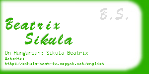 beatrix sikula business card